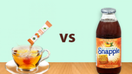 Compare lecharm tea with sugary drink